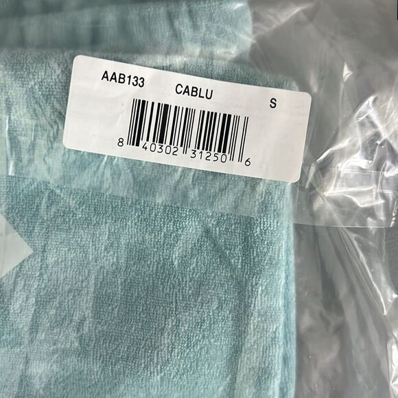 NWT Andie Swim The lbo Terry Cover-Up Pants in Cablu Blue Size S - Picture 12 of 12